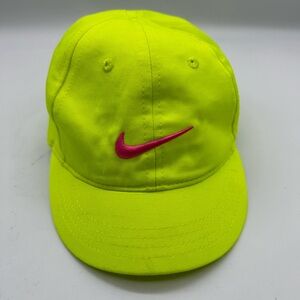 Nike Hat Ball Cap, Toddler One Size, Neon Yellow Pink, Stain